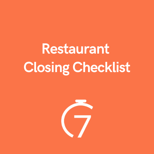 Restaurant Closing Checklist